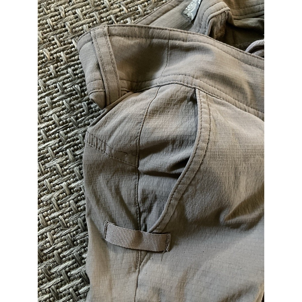 Prana Womens Nylon Stretch Hiking Pants Size 6 Gray Drawstring Outdoor Ripstop - Picture 10 of 15